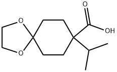 8-isopropyl-1,4-dioxaspiro[4.5]decane-8-carboxylic acid 结构式