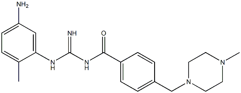 N-(N-(5-amino-2-methylphenyl)carbamimidoyl)-4-((4-methylpiperazin-1-yl)methyl)benzamide Struktur