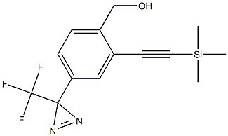 (4-(3-(Trifluoromethyl)-3H-diazirin-3-yl)-2-((trimethylsilyl)ethynyl)phenyl)methanol Struktur