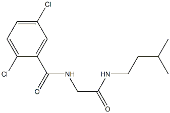 2,5-dichloro-N-(2-(isopentylamino)-2-oxoethyl)benzamide Struktur