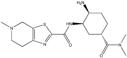 N-((1R,2S,5S)-2-amino-5-(dimethylcarbamoyl)cyclohexyl)-5-methyl-4,5,6,7-tetrahydrothiazolo[5,4-c]pyridine-2-carboxamide Structure