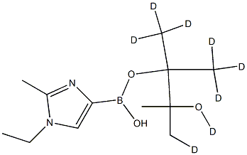 (1-Ethyl-2-methyl-d8)-imidazole-4-boronic acid pinacol ester Struktur