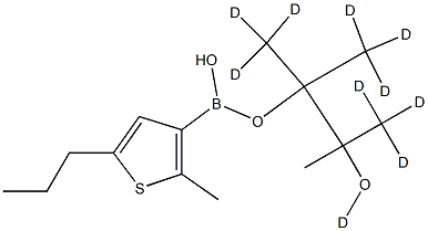 [2-Methyl-5-(n-propyl)-d10]-thiophene-3-boronic acid pinacol ester Structure