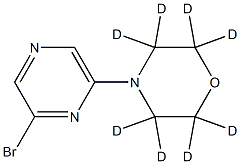 2-Bromo-6-(morpholino-d8)-pyrazine Structure