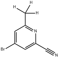 4-Bromo-2-cyano-6-(methyl-d3)-pyridine,1643577-14-3,结构式