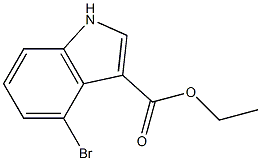 4-溴吲哚-3-甲酸乙酯 结构式