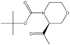 (S)-N-BOC- 3-乙酰基吗啉 结构式