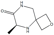 (S)-6-METHYL-2-OXA-5,8-DIAZASPIRO[3.5]NONAN-7-ONE Struktur