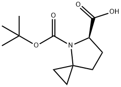 (R)-4-(TERT-BUTOXYCARBONYL)-4-AZASPIRO[2.4]HEPTANE-5-CARBOXYLIC ACID Structure