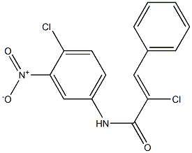 2-chloro-N-(4-chloro-3-nitrophenyl)-3-phenylacrylamide Structure