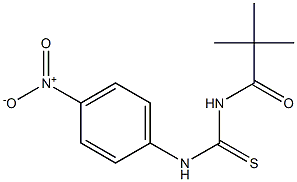 2,2-dimethyl-N-{[(4-nitrophenyl)amino]carbonothioyl}propanamide Structure