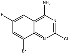 8-BROMO-2-CHLORO-6-FLUOROQUINAZOLIN-4-AMINE Structure