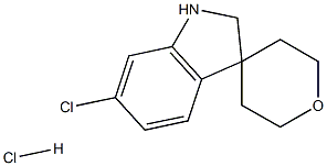 6-Chloro-1,2-dihydrospiro[indole-3,4-oxane] hydrochloride,2197062-03-4,结构式
