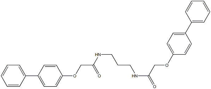 N,N'-1,3-propanediylbis[2-(4-biphenylyloxy)acetamide] 化学構造式