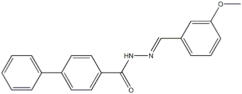 N'-(3-methoxybenzylidene)-4-biphenylcarbohydrazide Structure