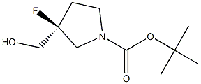 TERT-BUTYL (S)-3-FLUORO-3-(HYDROXYMETHYL)PYRROLIDINE-1-CARBOXYLATE Structure