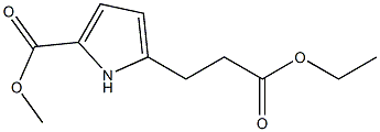 METHYL 5-(3-ETHOXY-3-OXOPROPYL)-1H-PYRROLE-2-CARBOXYLATE 化学構造式