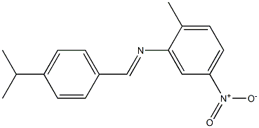 N-(4-isopropylbenzylidene)-2-methyl-5-nitroaniline 化学構造式