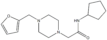 N-cyclopentyl-2-[4-(2-furylmethyl)piperazin-1-yl]acetamide 结构式