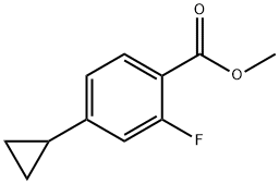 METHYL 4-CYCLOPROPYL-2-FLUOROBENZOATE, 1613413-65-2, 结构式