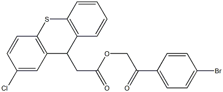 2-(4-bromophenyl)-2-oxoethyl 2-(2-chloro-9H-thioxanthen-9-yl)acetate Structure