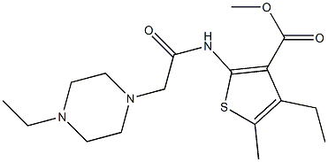 methyl 4-ethyl-2-(2-(4-ethylpiperazin-1-yl)acetamido)-5-methylthiophene-3-carboxylate Structure