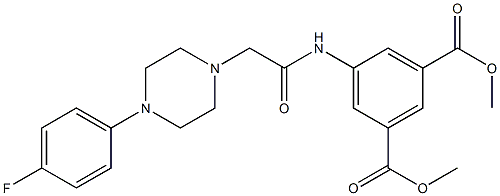 dimethyl 5-(2-(4-(4-fluorophenyl)piperazin-1-yl)acetamido)isophthalate Structure