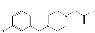 methyl 2-(4-(3-chlorobenzyl)piperazin-1-yl)acetate Structure
