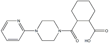 2-(4-(pyridin-2-yl)piperazine-1-carbonyl)cyclohexanecarboxylic acid Structure