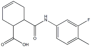 6-((3-fluoro-4-methylphenyl)carbamoyl)cyclohex-3-enecarboxylic acid,,结构式