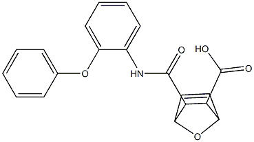 3-((2-phenoxyphenyl)carbamoyl)-7-oxabicyclo[2.2.1]hept-5-ene-2-carboxylic acid 化学構造式