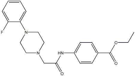 ethyl 4-(2-(4-(2-fluorophenyl)piperazin-1-yl)acetamido)benzoate Structure