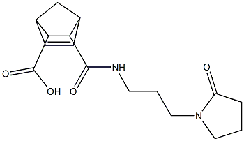 3-((3-(2-oxopyrrolidin-1-yl)propyl)carbamoyl)bicyclo[2.2.1]hept-5-ene-2-carboxylic acid 结构式