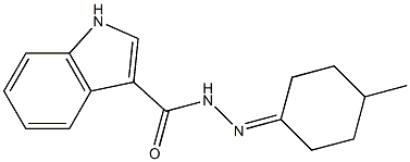 N'-(4-methylcyclohexylidene)-1H-indole-3-carbohydrazide Structure