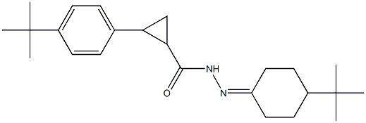 N'-(4-(tert-butyl)cyclohexylidene)-2-(4-(tert-butyl)phenyl)cyclopropanecarbohydrazide 化学構造式