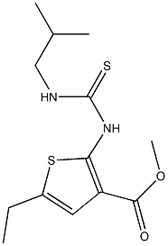 methyl 5-ethyl-2-(3-isobutylthioureido)thiophene-3-carboxylate Structure