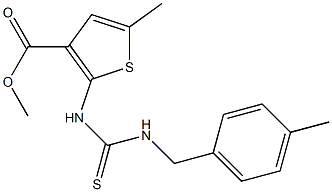 methyl 5-methyl-2-(3-(4-methylbenzyl)thioureido)thiophene-3-carboxylate Structure