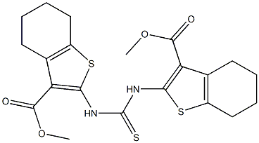 dimethyl 2,2'-(thiocarbonylbis(azanediyl))bis(4,5,6,7-tetrahydrobenzo[b]thiophene-3-carboxylate) Structure