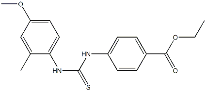 ethyl 4-(3-(4-methoxy-2-methylphenyl)thioureido)benzoate Structure