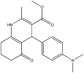 methyl 4-(4-(dimethylamino)phenyl)-2-methyl-5-oxo-1,4,5,6,7,8-hexahydroquinoline-3-carboxylate Structure