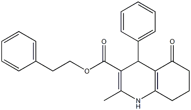 phenethyl 2-methyl-5-oxo-4-phenyl-1,4,5,6,7,8-hexahydroquinoline-3-carboxylate Structure