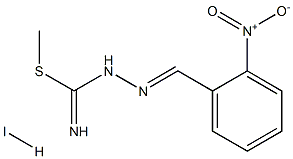 (E)-methyl 2-(2-nitrobenzylidene)hydrazinecarbimidothioate hydroiodide 结构式