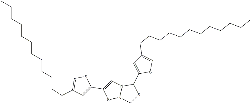 2,5-Bis(4-dodecyl-2-thienyl)-thieno[3,4-b]thiadiazole Structure