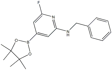 N-benzyl-6-fluoro-4-(4,4,5,5-tetramethyl-1,3,2-dioxaborolan-2-yl)pyridin-2-amine Structure