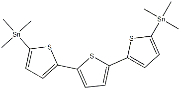 2-(trimethylstannyl)-5-(5-(5-(trimethylstannyl)thiophen-2-yl)thiophen-2-yl)thiophene 化学構造式