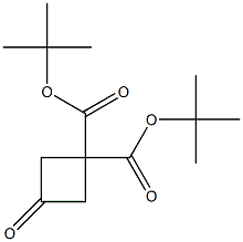 二叔丁基-3-氧基环丁烷-1,1-二甲酸, , 结构式