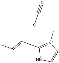 1-丙基-3-甲基咪唑硫氰酸盐 结构式