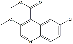 6-Chloro-3-methoxy-quinoline-4-carboxylic acid methyl ester Structure