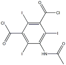 5-(乙酰氨基)-2,4,6-三碘异酞酰氯,,结构式