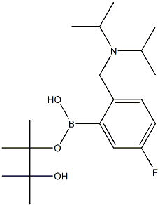 2-(Diisopropylaminomethyl)-5-fluorophenylboronic acid pinacol ester 结构式